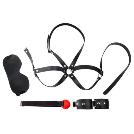 Kit d'Initiation BDSM OBEDIENCE 4 Pièces Noir