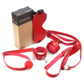 Kit d'Initiation BDSM OBEDIENCE 4 pièces Rouge 2