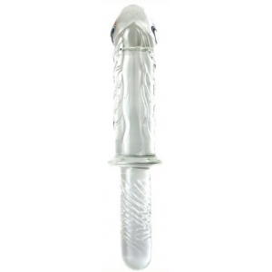 Gode Poignée en verre ICE KING 16.5 x 5.2cm