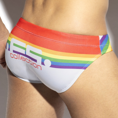 Slip de bain ES SWIM RAINBOW Blanc-Rainbow