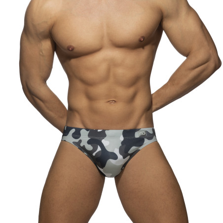 Slip de bain BASIC AD Camouflage Gris