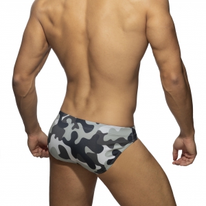 Slip de bain BASIC AD Camouflage Gris