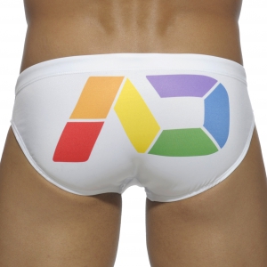 Boxer de bain Rainbow AD Blanc