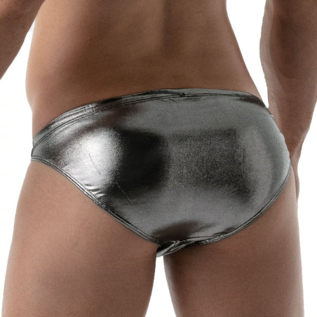 Bikini Mini Slip METAL Argent