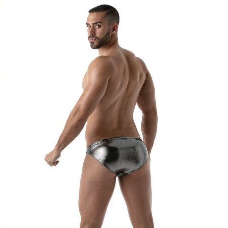 Bikini Mini Slip METAL Argent