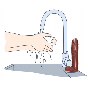 Savon Pénis avec Sperme DICKY Marron 