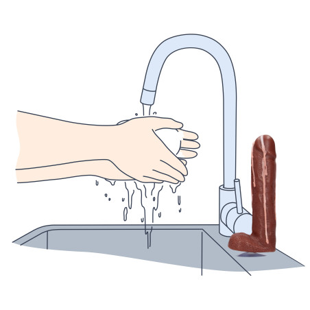Savon Pénis avec Sperme DICKY Marron 