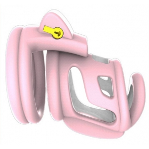 Cage de chasteté COCK CUFF 7.5 x 3 cm Rose-Blanc