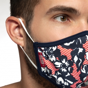 Masque en tissu Flowery Blanc