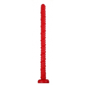 Gode long SPIRAL DOT 50 x 3.5cm Rouge