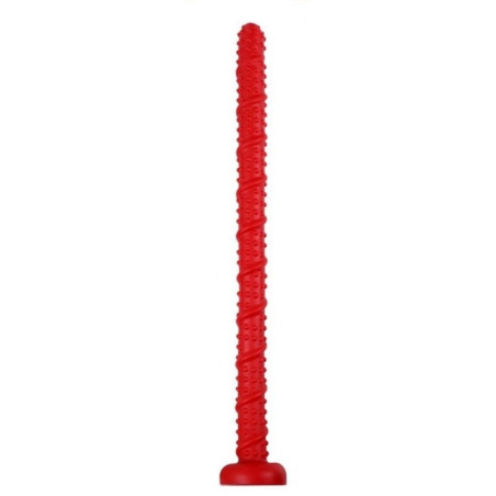 Gode long SPIRAL DOT 50 x 3.5cm Rouge