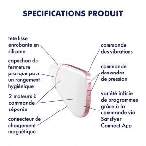 Stimulateur de clitoris connecté LOVE TRIANGLE Satisfyer Blanc