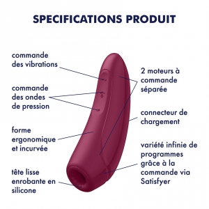 Stimulateur de clitoris connecté CURVY 1+ Rose