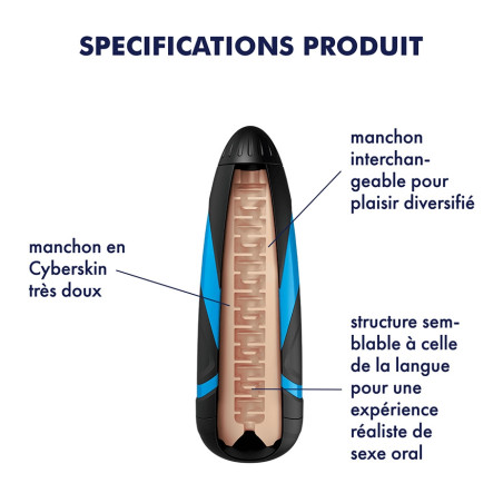 Etui texturé LUSTY TONGUES de Satisfyer Men