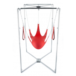 Kit Sling Cuir 5 Points Rouge Armature Grise