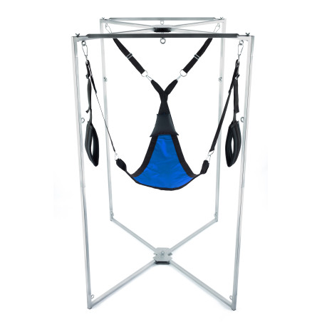 Kit Sling Tissu Triangle Bleu-Noir Armature Grise