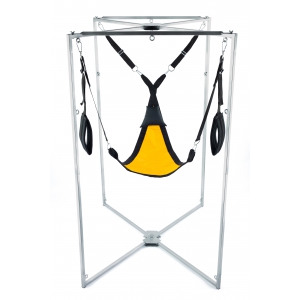 Kit Sling Tissu Triangle Jaune-Noir Armature Grise