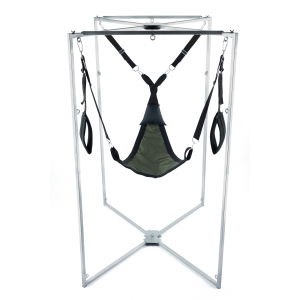 Kit Sling Tissu Triangle Kaki-Noir Armature Grise