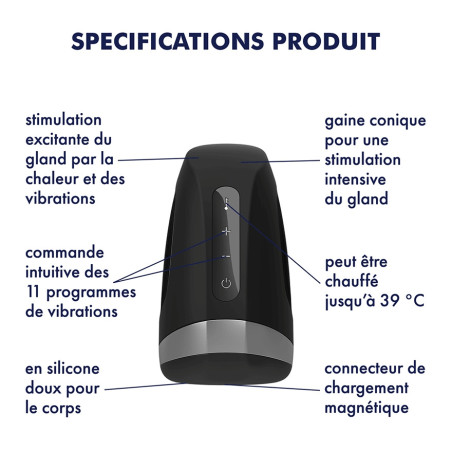 Masturbateur chauffant Satisfyer Heat Vibration