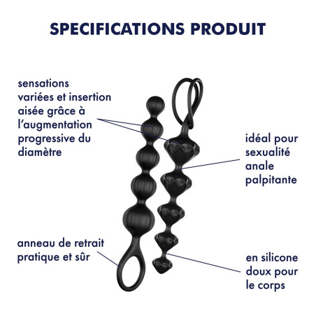 Chapelets Satisfyer Beads en silicone
