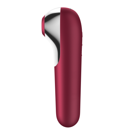 Stimulateur de clitoris + Vibromasseur DUAL LOVE Rouge