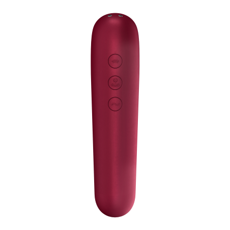 Stimulateur de clitoris + Vibromasseur DUAL LOVE Rouge