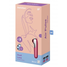Stimulateur de clitoris + Vibromasseur DUAL LOVE Rouge 2