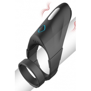 Cockring Vibrant en silicone DUAL VIBE 35mm