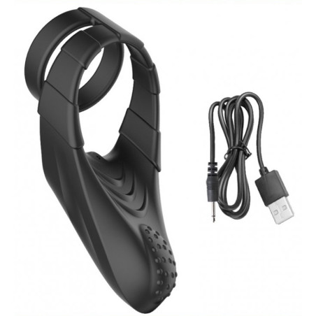 Cockring Vibrant en silicone DUAL VIBE 35mm
