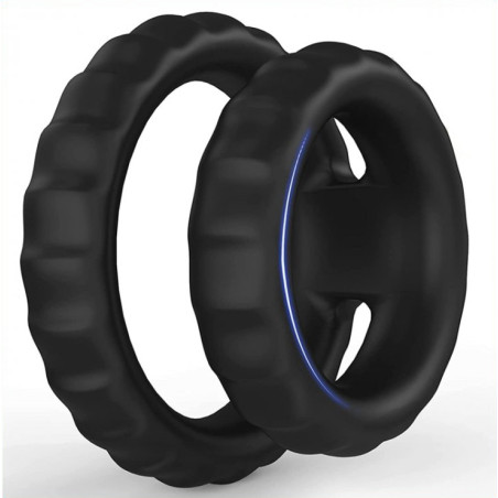 Double Cockring Silicone DUO