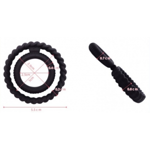 Double Cockring Silicone DUAL RING 