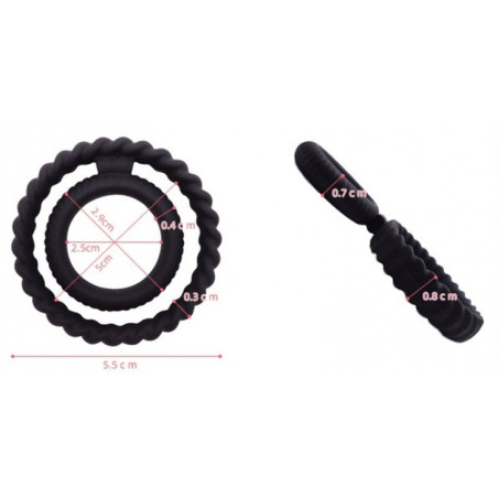 Double Cockring Silicone DUAL RING 