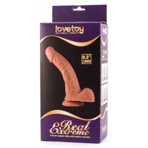 Gode courbé pour homme couleur chair de 18cm