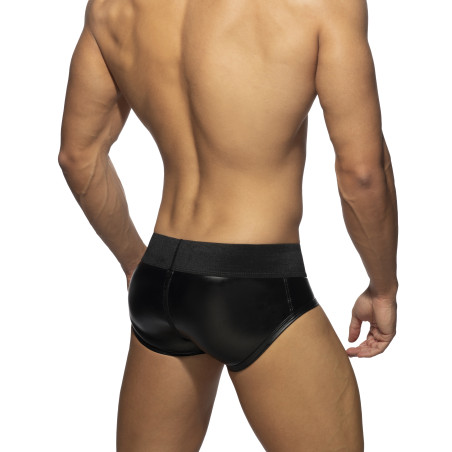 Slip sexy ALLOVER ZIP RUB Noir