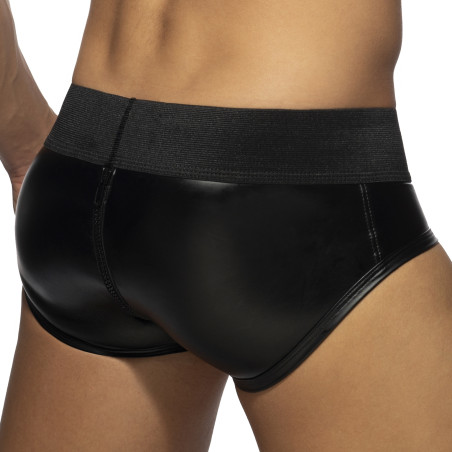 Slip sexy ALLOVER ZIP RUB Noir