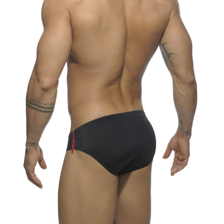 Slip de bain Sides Zipper Noir
