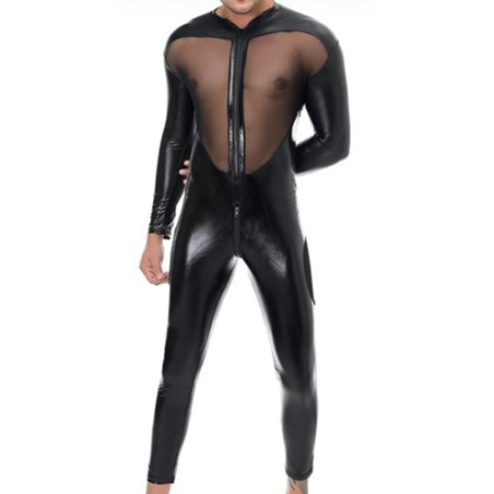 Combinaison intégrale Tulle et Fetish Noire