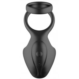 Cockring vibrant DOUBLE DELIGHT Noir 2