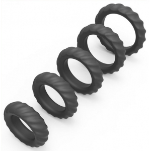 Lot de 5 Cockrings en silicone ENHANCE RINGS