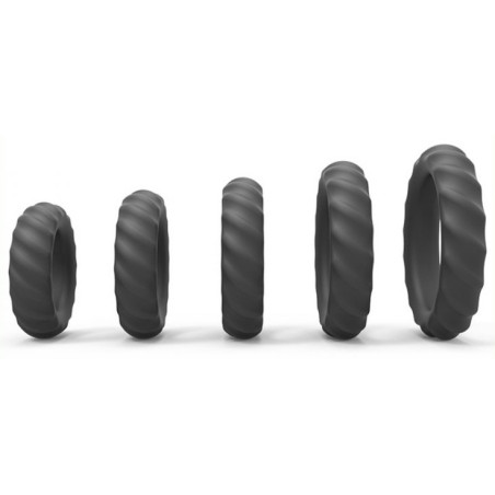 Lot de 5 Cockrings en silicone ENHANCE RINGS