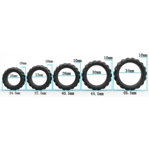Lot de 5 Cockrings en silicone ENHANCE RINGS