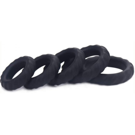 Lot de 5 Cockrings en silicone ENHANCE RINGS