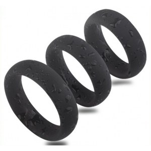 Kit de 3 Cockrings en silicone THICK SET