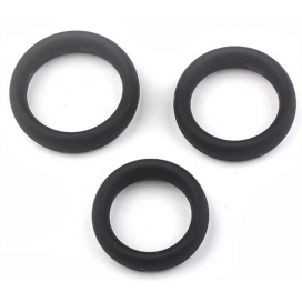 Kit de 3 Cockrings en silicone THICK SET 2