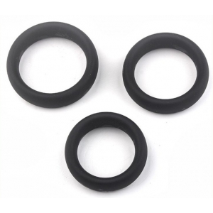 Kit de 3 Cockrings en silicone THICK SET