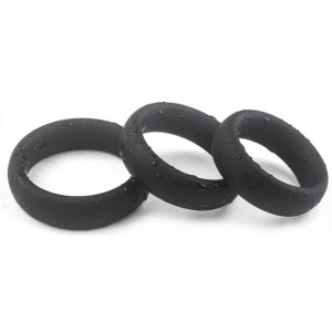 Kit de 3 Cockrings en silicone THICK SET