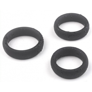 Kit de 3 Cockrings en silicone THICK SET