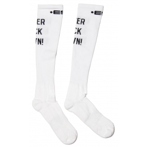 Chaussettes hautes NEVER BACK DOWN Blanches