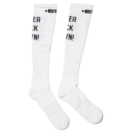 Chaussettes hautes NEVER BACK DOWN Blanches