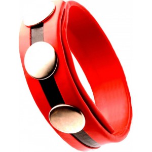 Cockring Rubber avec 3 snaps pressions